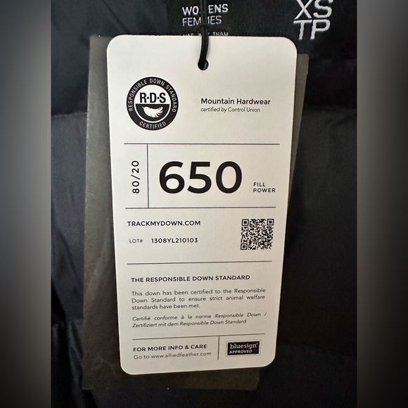 NWTs Mountain Hardwear Rhea Ridge/2 Down Jacket. Blue Slate. Women’s XS - Picture 8 of 11